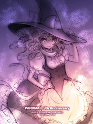 Rule 34 | 1girl, an2a, female focus, hand on own hip, hat, hat tip, hip focus, kirisame marisa, monochrome, smile, solo, touhou, witch, witch hat