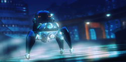 Rule 34 | 3d, absurdres, ghost in the shell, highres, no humans, official art, outdoors, reflection, tachikoma