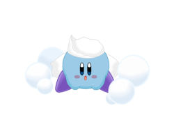 Rule 34 | 1boy, cosplay, crossover, full body, hat, kirby, kirby (series), letty whiterock, letty whiterock (cosplay), nintendo, no humans, parody, simple background, solo, touhou, white background