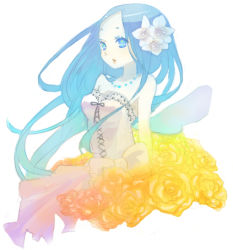 Rule 34 | bad id, bad pixiv id, dress, flower, inase, jewelry, lowres, necklace, original, solo