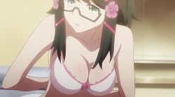 Rule 34 | 10s, 1girl, animated, animated gif, bouncing breasts, breasts, cleavage, large breasts, luck &amp; logic, screencap, tagme, underwear, undressing, open bra, upper body, yurine tamaki