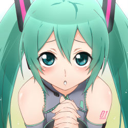 Rule 34 | + +, 1girl, aqua eyes, aqua hair, blush, detached sleeves, face, hatsune miku, headphones, headset, kanna asuke, long hair, own hands clasped, own hands together, solo, twintails, vocaloid