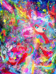 Rule 34 | 1girl, abstract, bad id, bad pixiv id, chikuwa emil, collage, original, psychedelic, solo, surreal
