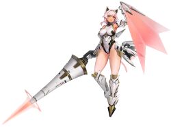 Rule 34 | 05565, 1girl, animal ears, armored boots, armpits, barcode, bare shoulders, black collar, blue eyes, boots, breasts, cat ears, cat tail, collar, dark-skinned female, dark skin, detached sleeves, energy barrier, energy shield, energy tail, energy weapon, english text, fake animal ears, fake tail, floating, full body, gloves, gold trim, groin tendon, hair intakes, highres, holding, holding polearm, holding shield, holding weapon, huge weapon, impossible clothes, impossible leotard, lancer mina, large breasts, last origin, leotard, looking at viewer, mechanical ears, mechanical parts, medium hair, multicolored hair, official alternate costume, official art, open mouth, pantyhose, pilot suit, pink hair, polearm, red hair, see-through, see-through sleeves, shield, simple background, smile, solo, streaked hair, tachi-e, tail, tan, tanline, third-party source, transparent background, two-tone hair, weapon, white footwear, white gloves, white leotard