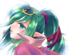 Rule 34 | face, fire emblem, fire emblem: mystery of the emblem, fire emblem: new mystery of the emblem, fire emblem: shadow dragon, fire emblem: shadow dragon and the blade of light, fire emblem awakening, green eyes, green hair, looking at viewer, nintendo, pointy ears, ponytail, solo, tiki (adult) (fire emblem), tiki (fire emblem)