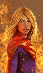 Rule 34 | 1girl, absurdres, alien, blonde hair, cape, dc comics, highres, kryptonian, red cape, s shield, solo, supergirl, superman (series)