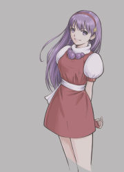 Rule 34 | 1girl, absurdres, asamiya athena, belt, dress, earrings, fingerless gloves, gloves, hair ornament, hairclip, highres, jewelry, long hair, necklace, puffy sleeves, purple eyes, purple hair, short dress, smile, snk, the king of fighters, tyanoki