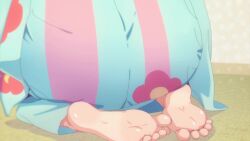 Rule 34 | 1girl, animated, anime screenshot, ass, ass focus, barefoot, blue kimono, feet, highres, japanese clothes, kimono, lower body, onii-chan wa oshimai!, oyama mihari, sitting, solo, sound, toes, video, wariza