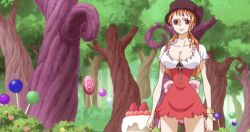 Rule 34 | 1boy, 1girl, animated, animated gif, breasts, cleavage, dress, hat, large breasts, long hair, nami (one piece), nami (one piece) (whole cake island), one piece, orange hair, smile, tony tony chopper