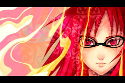 Rule 34 | 1girl, face, female focus, glasses, ilyeiyene, karin (naruto), looking at viewer, naruto (series), naruto shippuuden, red eyes, red hair, solo, upper body