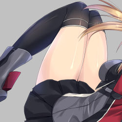 Rule 34 | 10s, 1girl, bad id, bad nicoseiga id, black skirt, black thighhighs, blonde hair, close-up, commentary request, head out of frame, kantai collection, kobayashi chisato, legs, long hair, long sleeves, microskirt, military, military uniform, pleated skirt, prinz eugen (kancolle), skirt, solo, thighhighs, thighs, uniform, zettai ryouiki
