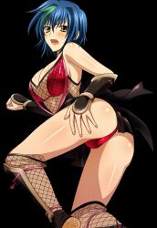 Rule 34 | 10s, 1girl, blue hair, breasts, cleavage, high school dxd, highres, large breasts, short hair, solo, xenovia quarta