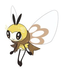 Rule 34 | black eyes, bug, creatures (company), full body, game freak, gen 7 pokemon, highres, nintendo, no humans, official art, pokemon, pokemon (creature), pokemon sm, ribombee, simple background, solo, transparent background