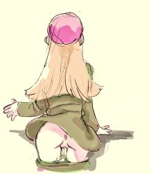 Rule 34 | ass, bottomless, from behind, green jacket, hat, heidi turner, highres, jacket, pussy, south park
