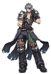 Rule 34 | 1boy, eyepatch, full body, gloves, grey hair, highres, looking at viewer, male focus, nintendo, official art, saitou masatsugu, short hair, smile, solo, transparent background, xenoblade chronicles (series), xenoblade chronicles 2, zeke von genbu (xenoblade)