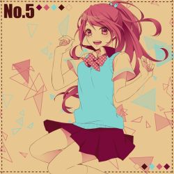 Rule 34 | 10s, 1girl, free!, happy, long hair, matsuoka gou, red eyes, red hair, rio (rio 01), school uniform, solo