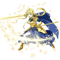 Rule 34 | 1girl, alice zuberg, armor, armored boots, armored dress, blonde hair, blue eyes, boots, braid, floating, full body, gauntlets, hair between eyes, hair ribbon, hairband, holding, holding sheath, holding sword, holding weapon, long hair, looking at viewer, open mouth, ribbon, sheath, shoulder armor, solo, pauldrons, sword, sword art online, transparent background, unsheathed, very long hair, weapon, white hairband, white ribbon
