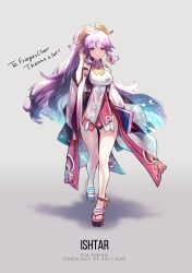 Rule 34 | 1girl, absurdres, alternate costume, artist name, bare legs, commission, commissioner upload, cosplay, fire emblem, fire emblem: genealogy of the holy war, genshin impact, hair ornament, highres, ishtar (fire emblem), japanese clothes, lala (sputnik), legs, long hair, long sleeves, nintendo, non-web source, purple eyes, purple hair, ratana therakulsathit, voice actor connection, yae miko
