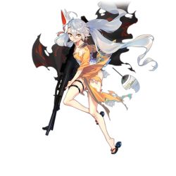 Rule 34 | 1girl, ahoge, bare legs, closed mouth, floating hair, floral background, fox mask, full body, girls&#039; frontline, grey hair, gun, hair between eyes, hand fan, holding, holding gun, holding weapon, holster, japanese clothes, kimono, long hair, looking at viewer, low twintails, machine gun, mask, mask on head, mouth hold, no sense of shame, official alternate costume, official art, paper fan, pkp (flower and water) (girls&#039; frontline), pkp (girls&#039; frontline), pkp pecheneg, sandals, solo, thigh holster, thigh strap, toothpick, torn clothes, torn kimono, transparent background, tsurime, twintails, uchiwa, very long hair, weapon, yellow eyes, yellow kimono, yukata