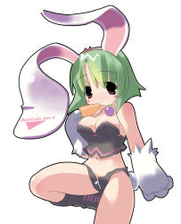 Rule 34 | animal ears, blush, breasts, carrot, cleavage, food, tail