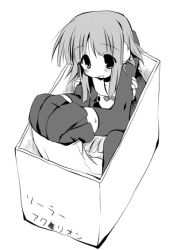 Rule 34 | 00s, 2girls, :3, android, box, cardboard box, greyscale, ilfa (to heart), in box, in container, milfa (to heart), monochrome, multiple girls, robot ears, sakanaya nakasa, silfa (to heart), thighhighs, to heart (series), to heart 2, to heart 2 ad