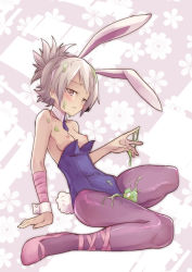 Rule 34 | 1girl, animal ears, bad id, bad pixiv id, bare shoulders, battle bunny riven, blush, breasts, brown eyes, fake animal ears, folded ponytail, high heels, league of legends, looking at viewer, nipples, pantyhose, pink heels, playboy bunny, rabbit ears, rabbit tail, riven (league of legends), short hair, silver hair, slime (creature), slime (substance), small breasts, solo, tail, waero, zac (league of legends)