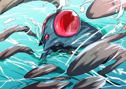 Rule 34 | absurdres, creatures (company), full body, game freak, gen 1 pokemon, highres, looking to the side, motion lines, nintendo, no humans, pokemon, pokemon (creature), swimming, tentacles, tentacruel, uranosaxia, water