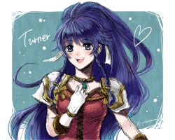 Rule 34 | 1girl, armor, blue eyes, blue hair, braid, earrings, fire emblem, fire emblem: the sacred stones, gloves, jewelry, long hair, looking at viewer, necklace, nintendo, open mouth, solo, tana (fire emblem), upper body, yahoamam