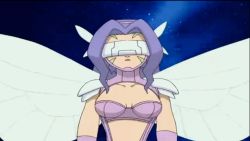 Rule 34 | 00s, 1girl, animated, animated gif, ass, bomb, boots, breasts, cleavage, cleavage cutout, clothing cutout, digimon, digimon frontier, explosive, facial mark, fairimon, fairy, fairy wings, female focus, garter belt, gauntlets, hair flip, legs, light purple hair, long hair, panties, shoulder pads, solo, spinning, split, underwear, visor, wind, wings