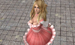 Rule 34 | 1girl, 3d, bad girl, blonde hair, breasts, cowboy shot, female focus, frills, from above, garry&#039;s mod, grasshopper manufacture, long hair, model, no more heroes, solo, standing