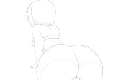 Rule 34 | 1girl, animated, animated gif, ass, ass shake, bra, breasts, for-somebody, from behind, huge ass, imminent penetration, jiggle, mahou shoujo madoka magica, miki sayaka, underwear, wide hips