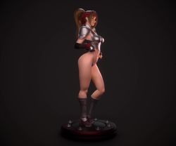 Rule 34 | 1girl, 3d, abs, animated, armor, ass, bracelet, breasts, brown eyes, brown hair, final fantasy, final fantasy vii, final fantasy vii remake, jessie rasberry, jewelry, lipstick, makeup, multiple views, one eye closed, rushzilla, square enix, tagme, thick thighs, thighs, thong, turnaround, video