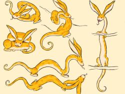 Rule 34 | animal ears, branch, rabbit ears, highres, red eyes, simple background, snabbit, snake tail, taiggerrock, tail