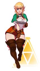 Rule 34 | 1girl, blonde hair, highres, hyrule warriors, linkle, lips, nintendo, solo, the legend of zelda, thick thighs, thighs, wide hips