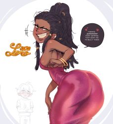 Rule 34 | 1girl, ass, chocotoro, dark-skinned female, dark skin, highres, mahmapuu, self insert, tagme