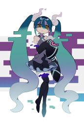 Rule 34 | 1girl, absurdly long hair, creatures (company), game freak, ghost miku (project voltage), hatsune miku, highres, long hair, nintendo, pokemon, project voltage, revi 616, solo, twintails, very long hair, vocaloid, yellow eyes