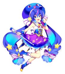 Rule 34 | 1girl, ahoge, aqua bow, aqua hair, back bow, bad source, blue eyes, blue footwear, blue hair, blue headwear, blue skirt, blue wrist cuffs, blush, bow, buttons, collared shirt, colored inner hair, eel hat, fang, frilled skirt, frilled wrist cuffs, frills, full body, gradient hair, gradient skirt, hair between eyes, hair bow, hair ornament, highres, holding, holding microphone, kurisu sai, large hat, long hair, looking at viewer, low-braided long hair, low-tied long hair, low twintails, microphone, multicolored hair, musical note, nail polish, neck ribbon, official art, open mouth, otomachi una, otomachi una (sugar), outstretched arm, pink bow, pink hair, pink nails, purple bow, purple skirt, red ribbon, ribbon, shirt, skin fang, skirt, sleeveless, sleeveless shirt, smile, solo, star (symbol), star hair ornament, streaked hair, striped bow, transparent background, twintails, very long hair, vocaloid, white bow, wrist cuffs, yellow bow