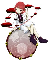 Rule 34 | 1girl, double dealing character, drum, drum set, drumsticks, floral print, full body, horikawa raiko, instrument, jacket, lowres, mitsudomoe (shape), necktie, official art, open clothes, open jacket, pink eyes, pink hair, purple necktie, sitting, sitting on object, smile, solo, tomoe (symbol), touhou, transparent background, white background, zun (artist)