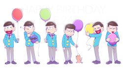 Rule 34 | 10s, 6+boys, ;), bad id, bad pixiv id, balloon, bowl cut, brothers, brown hair, cat, closed eyes, happy birthday, heart, heart in mouth, hugging object, lineup, male focus, masc (68mb), matsuno choromatsu, matsuno ichimatsu, matsuno jyushimatsu, matsuno karamatsu, matsuno osomatsu, matsuno todomatsu, messy hair, multiple boys, one eye closed, osomatsu-kun, osomatsu-san, osomatsu (series), sextuplets, siblings, smile, triangle mouth