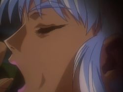 Rule 34 | 1girl, animated, anime screenshot, dark skin, long hair, lowres, masturbation, moaning, object insertion, ponytail, pussy, pussy juice, school uniform, sound, tagme, twin angels, uncensored, video, white hair