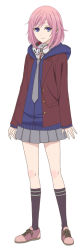 Rule 34 | blue eyes, blush, citrus (saburouta), mizusawa matsuri, pink hair, school uniform, short hair, skirt, smile