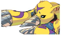 Rule 34 | armor, blue eyes, bug, digimon, digimon (creature), digmon, drill, highres, solo