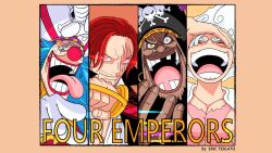 Rule 34 | amputee, animated, beard, black hair, blue hair, buggy the clown, clown, clown nose, eric terlato, facial hair, gear fifth, laughing, marshall d. teach, monkey d. luffy, one piece, pirate, red hair, shanks (one piece), smile, sword, tagme, video, weapon, white hair
