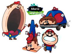 Rule 34 | 4boys, brown hair, car, car mouth, cone mouth, crossover, facial hair, gloves, hat, highres, jiggidyjakes, kirby, kirby (series), kirby and the forgotten land, light-bulb mouth, mario, mario (series), motor vehicle, mouthful mode, multiple boys, multiple persona, multiple views, mustache, nintendo, open mouth, red headwear, ring mouth, simple background, super mario bros. 1, teeth, traffic cone, what, white background, white gloves