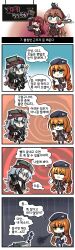 Rule 34 | 4girls, 4koma, :&lt;, :3, :d, absurdres, animal, animal on head, apron, artist name, arx-160 (girls&#039; frontline), assault rifle, beret, black cat, black gloves, blue hair, blunt bangs, blush, blush stickers, brown apron, brown hair, carrying, cat, cat on head, chalkboard, chibi, clip studio paint (medium), closed eyes, comic, commentary, container, crossed arms, cup, drill hair, food, g11 (girls&#039; frontline), girls&#039; frontline, gloves, green eyes, green jacket, grey eyes, gun, h&amp;k g11, hair between eyes, hair ribbon, hand on own hip, hat, headband, highres, holding, holding gun, holding paper, holding plate, holding weapon, jacket, korean text, long hair, looking at another, looking at viewer, madcore, messy hair, muffin, multiple girls, on ground, on head, one side up, open mouth, orange hair, paper, plate, reading, red eyes, red headband, ribbon, rifle, shirt, sideways hat, simple background, sleeping, sleeping upright, sleepy, smile, sparkle, springfield (girls&#039; frontline), squiggle, standing, star (symbol), sweatdrop, swirl, teacup, thighhighs, translation request, twin drills, very long hair, wa2000 (girls&#039; frontline), weapon, white shirt, zzz