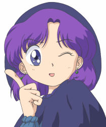 Rule 34 | 1990s (style), akazukin chacha, blinking, head, purple hair, yakko