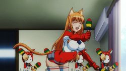 Rule 34 | 1girl, animal ears, animated, animated gif, asobi ni iku yo!, assist-a-roid, assistaroid, bell, neck bell, belt pouch, beltbag, bodysuit, breasts, cat ears, cat tail, collar, dancing, eris (asobi ni iku yo!), large breasts, lowres, pouch, robot, tail
