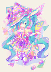 Rule 34 | 1girl, animal ears, aqua eyes, aqua hair, asymmetrical legwear, blush, bow, bowtie, breasts, bunting, butterfly wings, cleavage, commentary request, dress, easter, easter egg, egg, flower, hair flower, hair ornament, hat, hat flower, hat ribbon, hatsune miku, high heels, highres, insect wings, kemonomimi mode, kneeling, long hair, looking at viewer, mismatched legwear, pantyhose, pennant, rabbit ears, ribbon, smile, solo, string of flags, twintails, very long hair, vocaloid, wings, yumenouchi chiharu