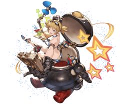 Rule 34 | 10s, 1girl, ;d, ahoge, animal costume, ass, bikini, bird, black gloves, blonde hair, blue bikini, blue eyes, breasts, fang, flat ass, foreshortening, full body, gloves, goggles, goggles on head, granblue fantasy, holding, minaba hideo, official art, one eye closed, open mouth, pengie, pengie (granblue fantasy), penguin, penguin costume, petite, robot, short hair, short twintails, small breasts, smile, solo, star (symbol), swimsuit, transparent background, twintails