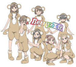 Rule 34 | 6+girls, animal costume, animal ears, berryz koubou, hello! project, idol, monkey ears, multiple girls, shigetoshisss
